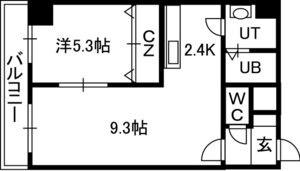 エステラ南3条館Ａ 00502 ｜ 北海道札幌市中央区南三条西７丁目（賃貸マンション1LDK・5階・36.98㎡） その2