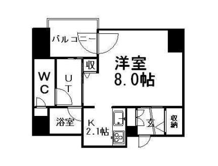 レジディア南一条イースト 1501｜北海道札幌市中央区南一条東６丁目(賃貸マンション1K・15階・27.97㎡)の写真 その2