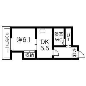 朝日プラザ北7条Ａ棟 713｜北海道札幌市中央区北七条西１４丁目(賃貸マンション1DK・7階・27.00㎡)の写真 その2