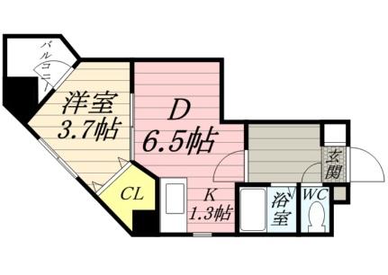 北海道札幌市中央区北一条東２丁目（賃貸マンション1DK・3階・29.28㎡） その2