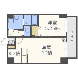 アヴェニュ近美前 801｜北海道札幌市中央区北一条西１７丁目(賃貸マンション1LDK・8階・39.69㎡)の写真 その2