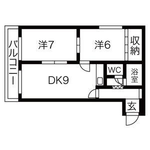 Ｌｕｃｅ 210｜北海道札幌市中央区南二十九条西１１丁目(賃貸マンション2LDK・2階・45.36㎡)の写真 その2