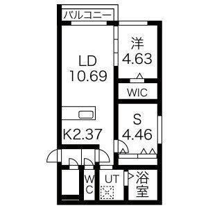 シティレジデンス南9条 401｜北海道札幌市中央区南九条西１５丁目(賃貸マンション1SLDK・4階・52.35㎡)の写真 その2