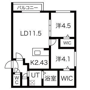 ル・ヌアージュ宮の沢 302｜北海道札幌市西区発寒五条７丁目(賃貸マンション2LDK・3階・52.81㎡)の写真 その2