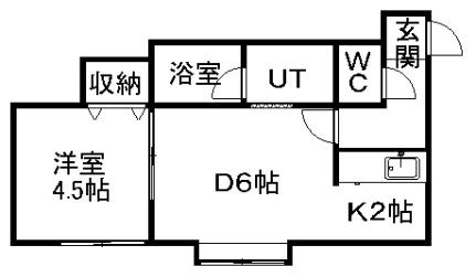 アイコートＮ8 201｜北海道札幌市中央区北八条西１９丁目(賃貸アパート1LDK・3階・28.00㎡)の写真 その2