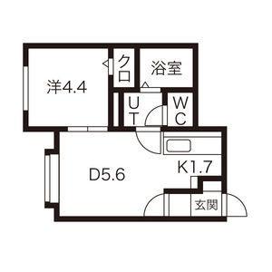 ウイングコート 205｜北海道札幌市清田区清田二条１丁目(賃貸アパート1DK・2階・28.61㎡)の写真 その2