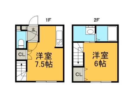 グラマラス 103｜北海道札幌市白石区栄通１７丁目(賃貸アパート1LDK・2階・35.66㎡)の写真 その2