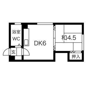 南郷ハイツ 7｜北海道札幌市白石区南郷通７丁目南(賃貸アパート1DK・3階・23.65㎡)の写真 その2