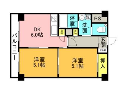 セフティマンション 402｜北海道札幌市白石区菊水三条５丁目(賃貸マンション2DK・4階・37.35㎡)の写真 その2