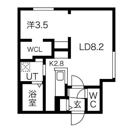 エアフォルク学園前 106｜北海道札幌市豊平区平岸二条１丁目(賃貸マンション1LDK・1階・35.72㎡)の写真 その2