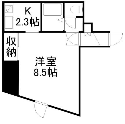 ベルヴィコート豊平IV 501｜北海道札幌市豊平区豊平四条１０丁目(賃貸マンション1K・5階・26.07㎡)の写真 その2