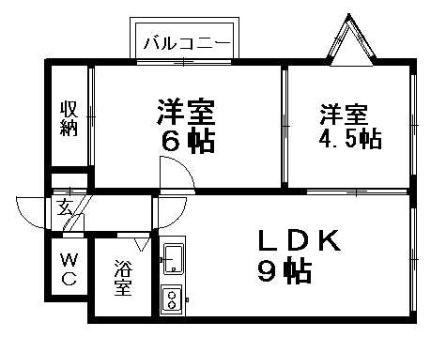 パルコート南郷 401｜北海道札幌市白石区栄通１７丁目(賃貸マンション2LDK・4階・38.80㎡)の写真 その2