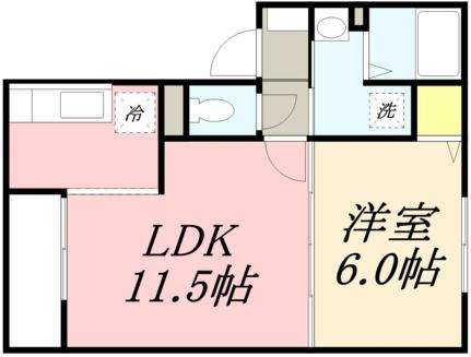 ボージェスト 205｜北海道函館市中道１丁目(賃貸アパート1LDK・2階・39.60㎡)の写真 その2