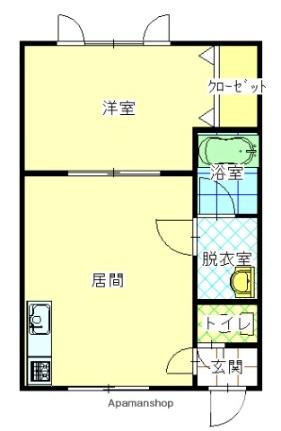 ダイヤフローラル日吉 2-B｜北海道函館市日吉町３丁目(賃貸アパート1LDK・2階・38.01㎡)の写真 その2