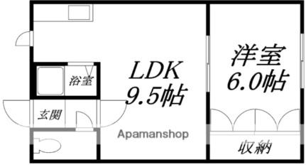 ガーデンヒルズ富岡 202｜北海道函館市富岡町２丁目(賃貸アパート1LDK・2階・33.55㎡)の写真 その2