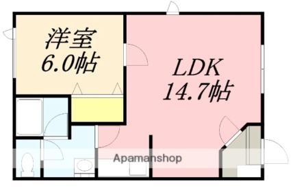 レストはまなす昭和Ａ棟 202｜北海道函館市昭和４丁目(賃貸アパート1LDK・2階・43.54㎡)の写真 その2