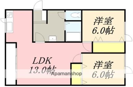 エールグランデ 103｜北海道函館市八幡町(賃貸アパート2LDK・1階・58.79㎡)の写真 その2