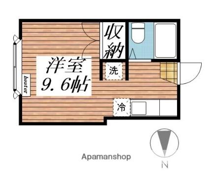 マンション白樺 207 ｜ 北海道函館市宮前町（賃貸マンション1R・2階・20.66㎡） その2