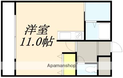 サンヒルズ 2A｜北海道函館市日吉町１丁目(賃貸マンション1K・2階・33.05㎡)の写真 その2
