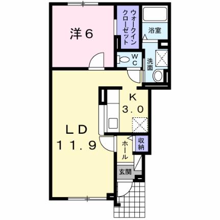 テラスハウス　Ｃｏｓｔａ 101｜北海道函館市弥生町(賃貸アパート1LDK・1階・48.19㎡)の写真 その2