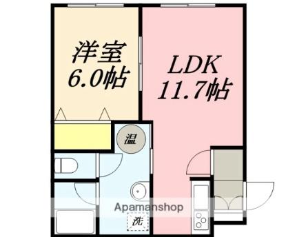 グレイエリア 402｜北海道函館市花園町(賃貸マンション1LDK・4階・43.38㎡)の写真 その2