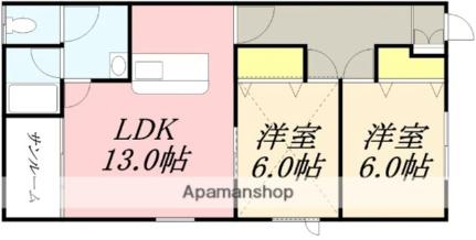 メゾンアツミ 101｜北海道北斗市七重浜８丁目(賃貸アパート2LDK・1階・53.24㎡)の写真 その2