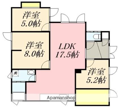 湯浜町5－8戸建 -｜北海道函館市湯浜町(賃貸一戸建3LDK・1階・68.36㎡)の写真 その2