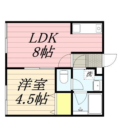 クレスト24 203｜北海道札幌市西区二十四軒三条６丁目(賃貸アパート1LDK・2階・29.65㎡)の写真 その2