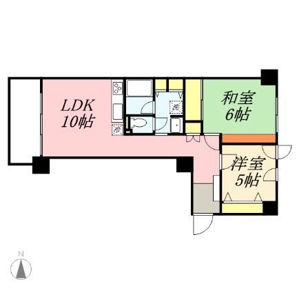 ストークマンション山鼻公園 404｜北海道札幌市中央区南十三条西１０丁目(賃貸マンション2LDK・4階・53.29㎡)の写真 その2