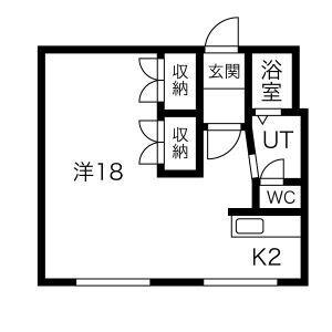 レジデンスふれあい 407｜北海道札幌市中央区南八条西１３丁目(賃貸マンション1LDK・4階・40.00㎡)の写真 その2