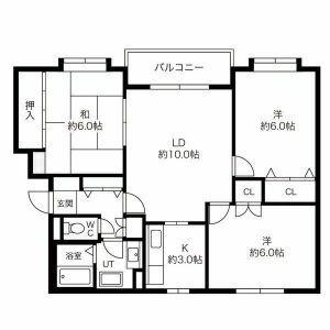 アルシオーネ西野 0301｜北海道札幌市西区西野一条６丁目(賃貸マンション3LDK・3階・63.52㎡)の写真 その2