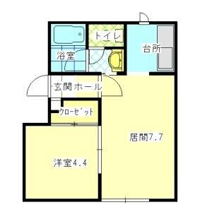 グランディア・ＨＩＲＯ A3｜北海道札幌市手稲区前田七条１４丁目(賃貸アパート1LDK・2階・30.78㎡)の写真 その2