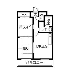 リバーサイドマンションパート2 306｜北海道札幌市手稲区富丘三条５丁目(賃貸マンション2DK・3階・46.26㎡)の写真 その2