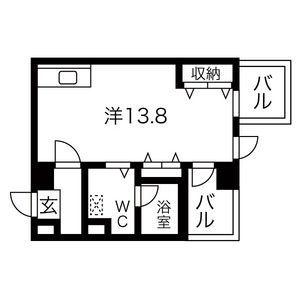 アーバンコート札幌 803｜北海道札幌市中央区大通西１６丁目(賃貸マンション1R・8階・25.50㎡)の写真 その2