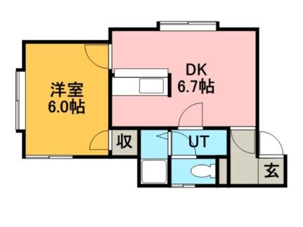 ラ・メゾン 102｜北海道札幌市手稲区富丘一条６丁目(賃貸アパート1DK・2階・29.00㎡)の写真 その2