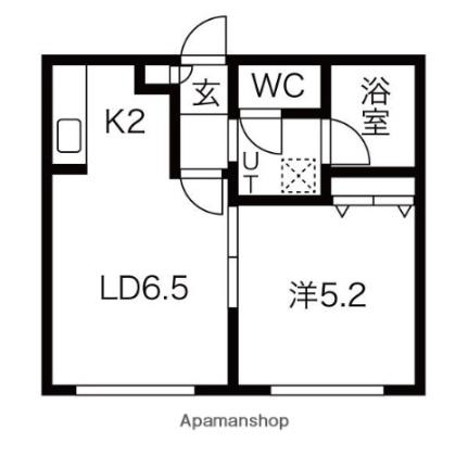 北海道札幌市中央区北一条東１３丁目(賃貸アパート1LDK・3階・30.24㎡)の写真 その2