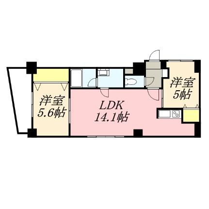 グランカーサ永山公園通　ｗｅｓｔ 00103｜北海道札幌市中央区北一条東９丁目(賃貸マンション2LDK・1階・51.43㎡)の写真 その2