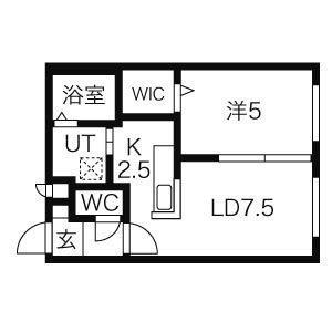 ＲＥＧＵＬＵＳ桑園 305｜北海道札幌市中央区北十二条西１６丁目(賃貸マンション1LDK・3階・34.25㎡)の写真 その2