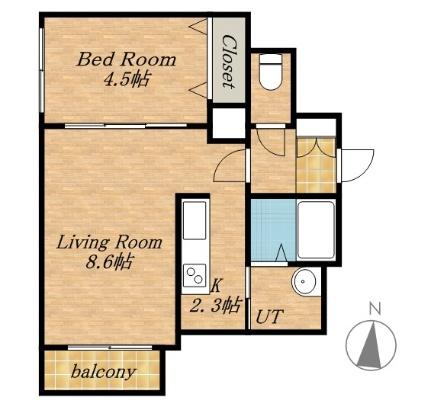 ラフィナート北円山 403｜北海道札幌市中央区北四条西２２丁目(賃貸マンション1LDK・4階・34.02㎡)の写真 その2