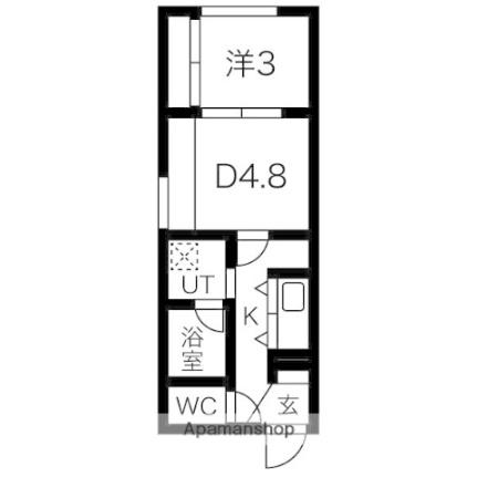 メニーズコート創成タウン　Ｃ棟 101｜北海道札幌市東区北二十条東１丁目(賃貸マンション1DK・1階・26.35㎡)の写真 その2