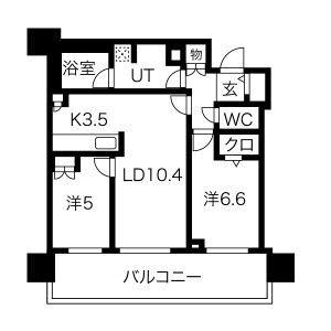 ＯＮＥ札幌ステーションタワー 3201｜北海道札幌市北区北八条西１丁目(賃貸マンション2LDK・32階・61.21㎡)の写真 その2