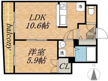 ＣＩＴＹＳＰＩＲＥ中島公園 703｜北海道札幌市中央区南十一条西１丁目(賃貸マンション1LDK・7階・37.10㎡)の写真 その2