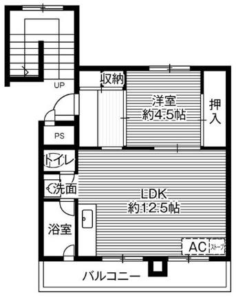 ビレッジハウス赤平2号棟 0307｜北海道赤平市百戸町東４丁目(賃貸マンション1DK・3階・40.81㎡)の写真 その2