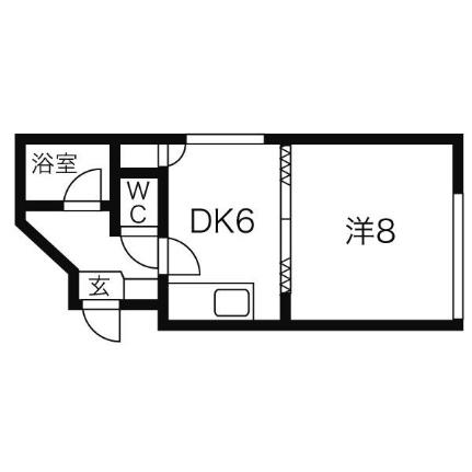 メゾン中島（メゾンナカジマ） 403｜北海道札幌市中央区南十五条西６丁目(賃貸マンション1K・4階・19.20㎡)の写真 その2