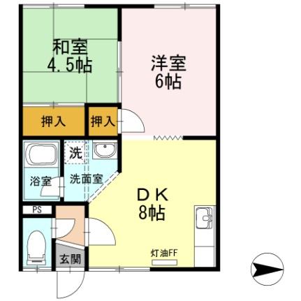 北海道札幌市東区北二十八条東１８丁目(賃貸アパート2DK・1階・39.74㎡)の写真 その2