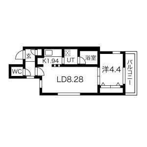 コアイズム 305｜北海道札幌市東区北二十条東１４丁目(賃貸マンション1LDK・3階・34.79㎡)の写真 その2