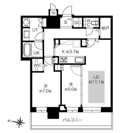 ＯＮＥ札幌ステーションタワー 2705｜北海道札幌市北区北八条西１丁目(賃貸マンション2LDK・27階・69.29㎡)の写真 その2