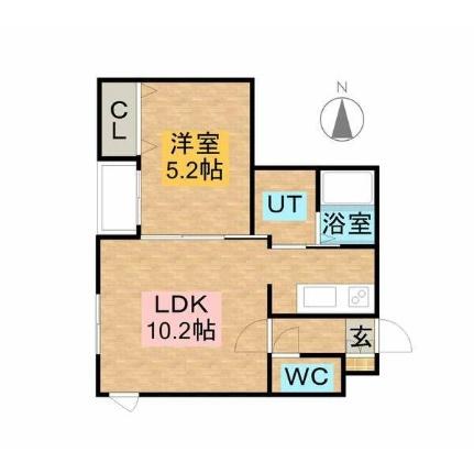 ヴィアーレ平岸 307｜北海道札幌市豊平区平岸二条１１丁目(賃貸アパート1LDK・3階・31.99㎡)の写真 その2