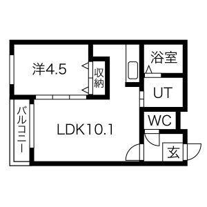 ヴィアーレ平岸 103｜北海道札幌市豊平区平岸二条１１丁目(賃貸アパート1LDK・1階・31.99㎡)の写真 その2