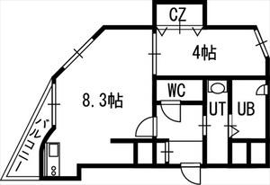 クラッセ知事公館前 00302｜北海道札幌市中央区北二条西１３丁目(賃貸マンション1DK・3階・30.49㎡)の写真 その2